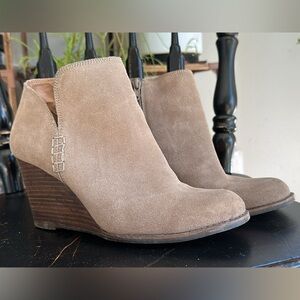 Lucky Brand Brown Suede Ankle Booties